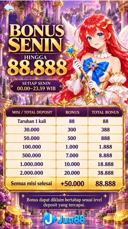 Bonus Senin hingga 88.888